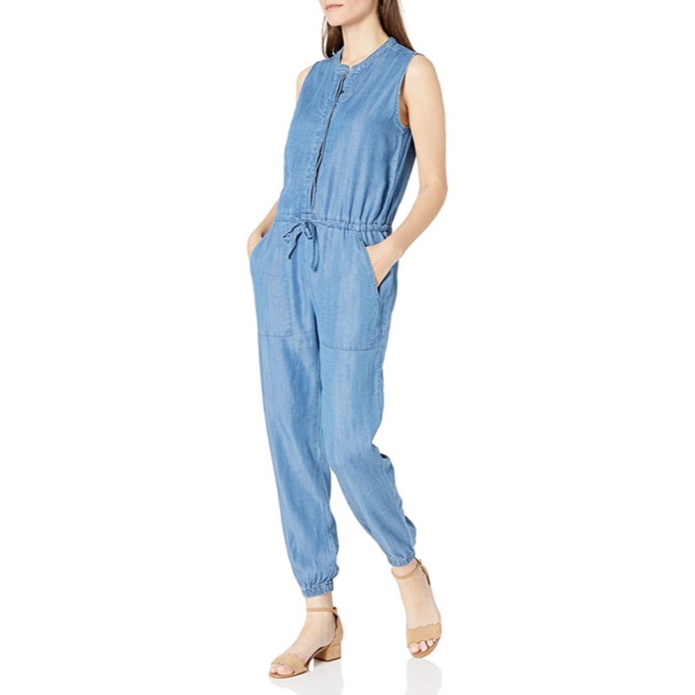 Splendid Brook Chambray Jumpsuit in Medium Indigo